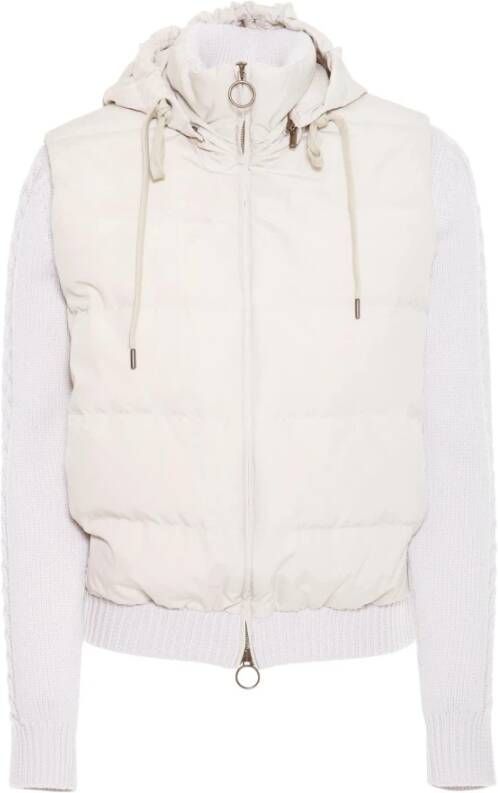 Eleventy Bimaterische jas Beige Dames