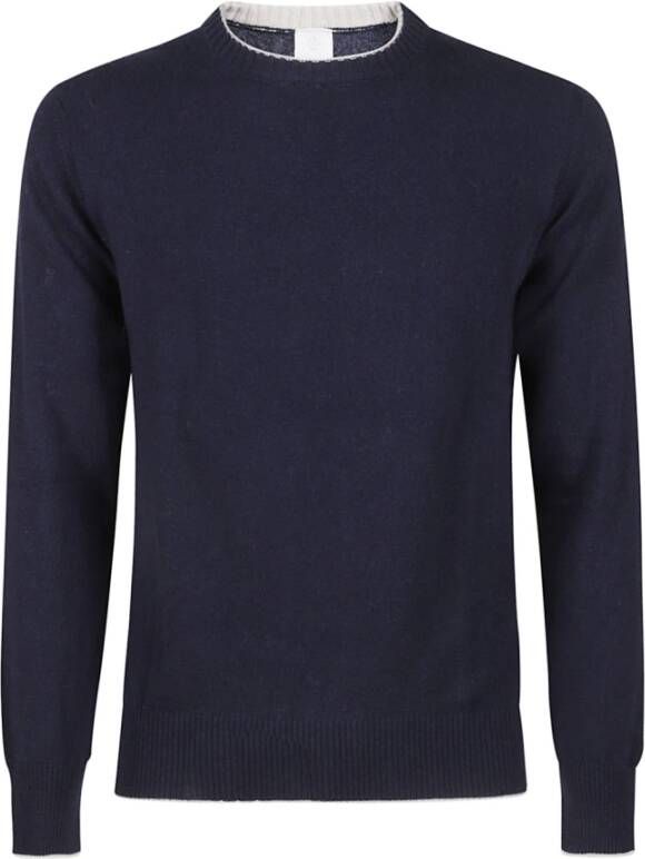 Eleventy Cashmere Crewneck Sweater Fw23 Blauw Heren