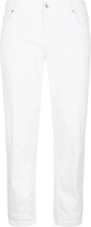 Eleventy Denim 5 Zakken Broek in Stoffige Kleur White Heren