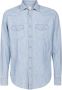 Eleventy Denim Shirt Texas ML Blue Heren - Thumbnail 1