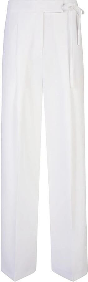 Eleventy Hoge taille broek met plooien White Dames