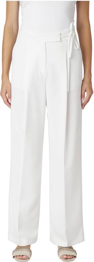 Eleventy Hoge taille broek met plooien White Dames - Foto 2