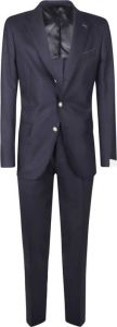 Eleventy Enkellange Jas Fw23 Blauw Heren