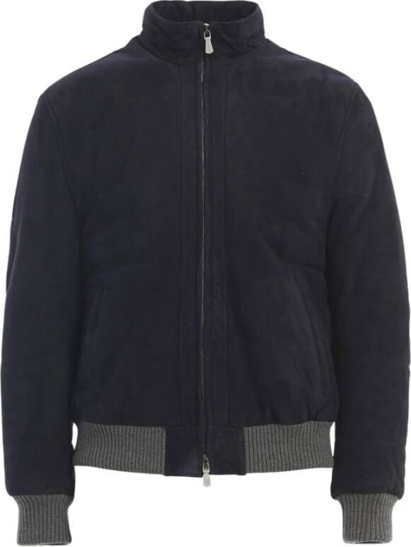 Eleventy Leren JAS Blauw Heren