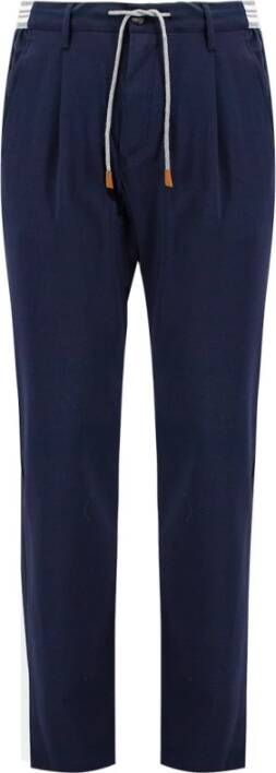 Eleventy Mens Clothing Trousers Blue Ss23 Blauw Heren