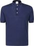 Eleventy Iconische Gebreide Polo Stijl Blue Heren - Thumbnail 1