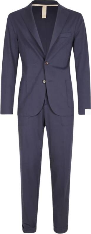 Eleventy Single Breasted Suits Blauw Heren
