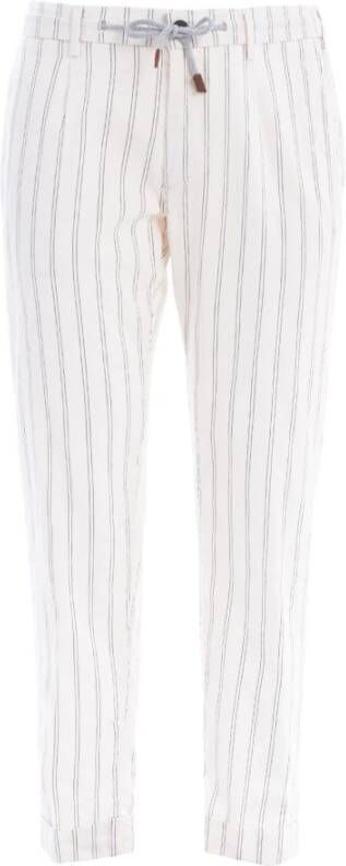 Eleventy Slim-fit Trousers White Heren