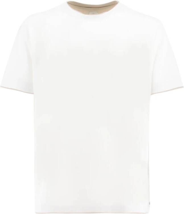 Eleventy Sportieve Chic Slim Fit T-Shirt Aw23 White Heren