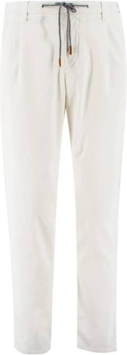 Eleventy Straight Trousers White Heren