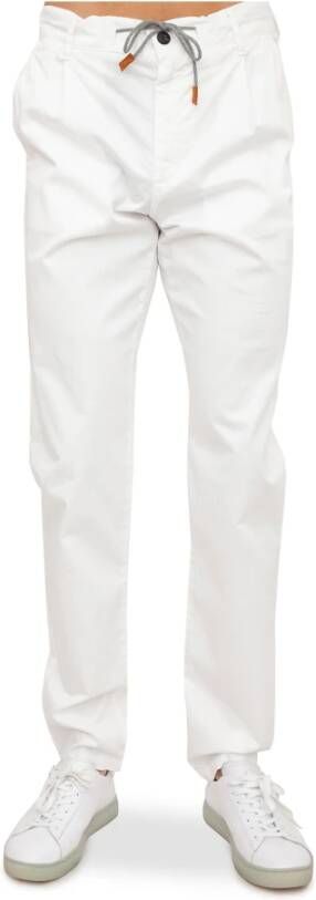 Eleventy Straight Trousers White Heren