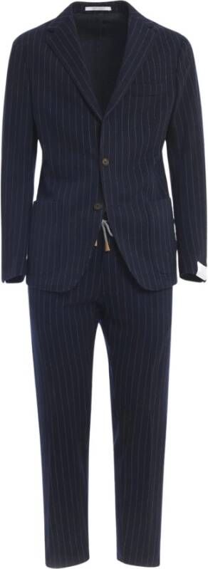 Eleventy Suit met één borsten Blauw Heren
