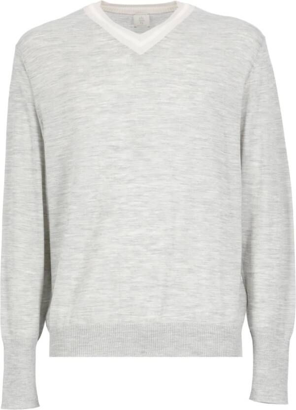 Eleventy V-neck Knitwear Grijs Heren
