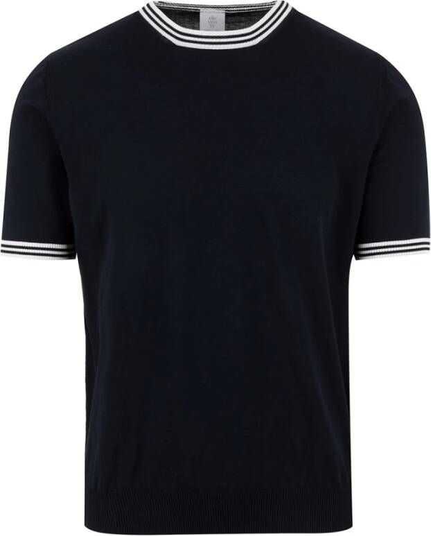 Eleventy T-Shirts Blauw Heren
