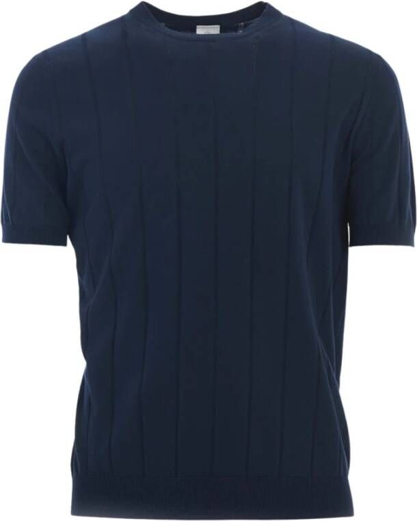 Eleventy T-Shirts Blauw Heren
