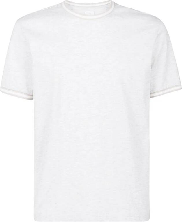Eleventy Sportieve Chic Giza Katoenen T-shirt White Heren
