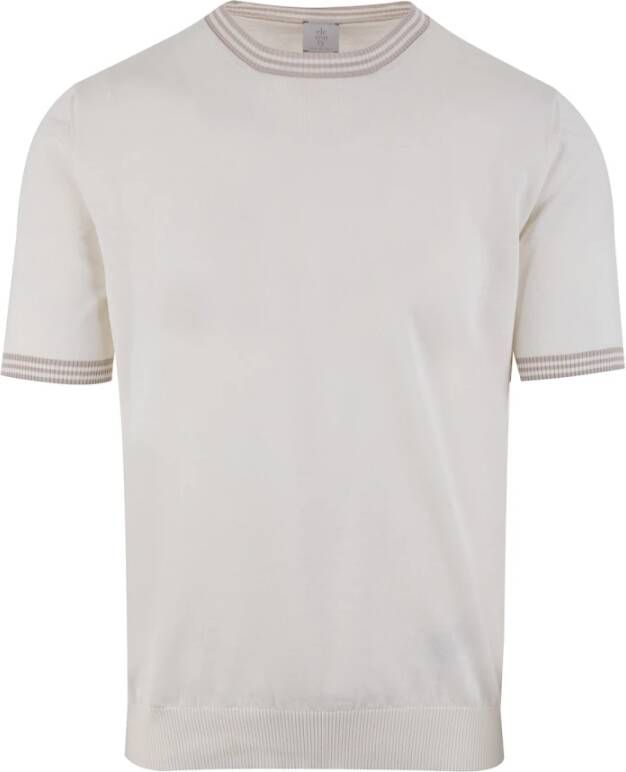 Eleventy T-Shirt met Ronde Hals en Korte Mouwen White Heren