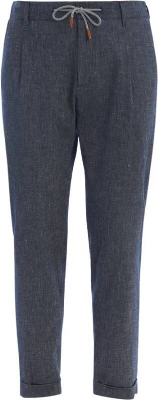 Eleventy Trousers Blauw Heren