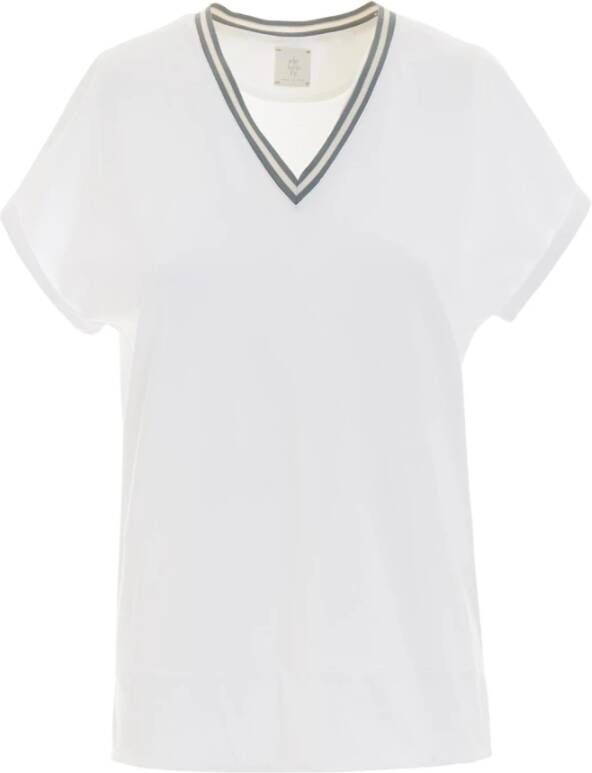 Eleventy V-Neck T-Shirt White Dames