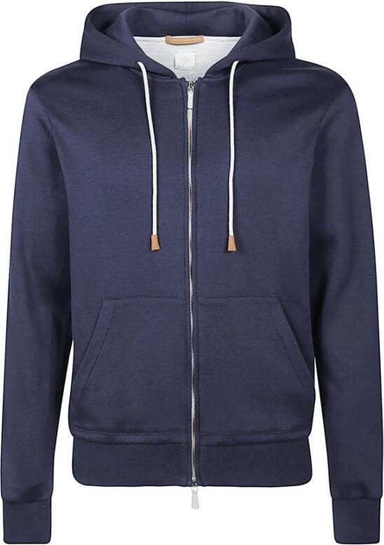 Eleventy Zip-throughs Blauw Heren