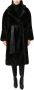 Elisabetta Franchi 110 Nero Coat Stijlvol en trendy Zwart Dames - Thumbnail 1