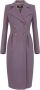 Elisabetta Franchi Belted Coats Purple Dames - Thumbnail 1