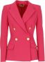 Elisabetta Franchi Dubbelrijige Viscose Blazer Pink Dames - Thumbnail 3