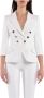 Elisabetta Franchi Dubbelbreasted Blazer Jas White Dames - Thumbnail 1