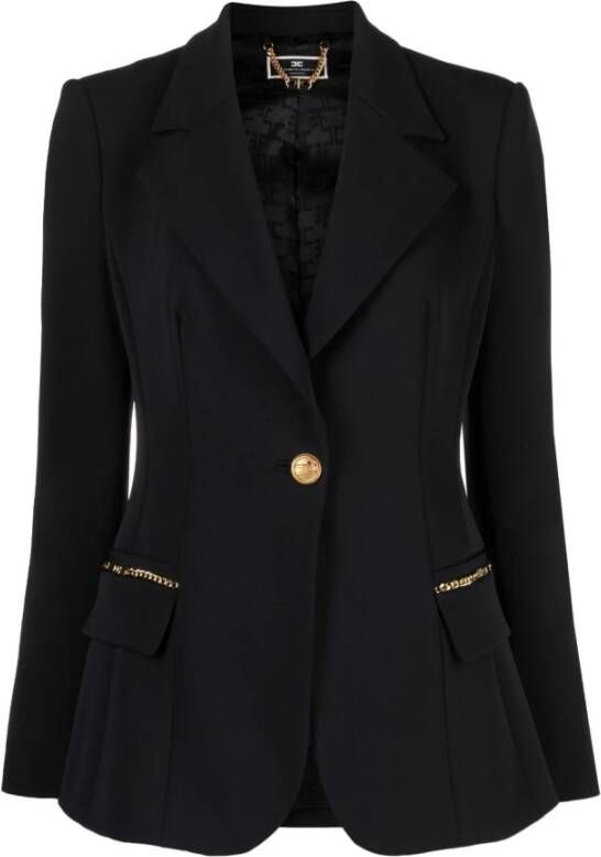 Elisabetta Franchi Zwarte dameskleding Aw23 Black Dames