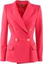 Elisabetta Franchi Dubbelrijige Viscose Blazer Pink Dames - Thumbnail 1