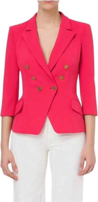 Elisabetta Franchi Stretch Dubbel Crêpe Jas Red Dames