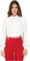 Elisabetta Franchi Elegante Witte Blouse met Geplooide Mouwen Wit Dames - Thumbnail 3