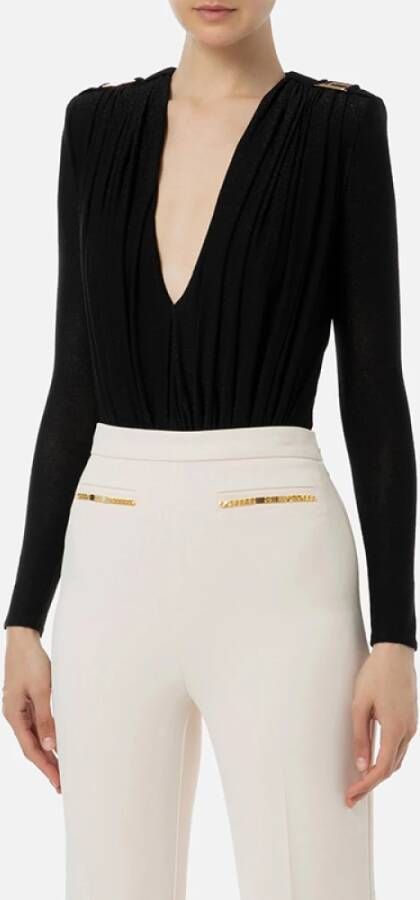 Elisabetta Franchi Bo00536E2 110* Overhemd Zwart Dames