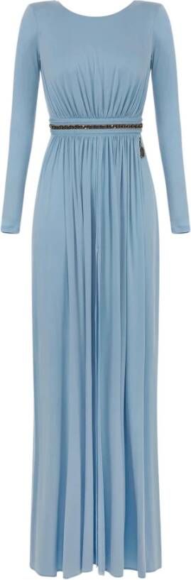 Elisabetta Franchi "Carta Da Zucchero Jurk" Blauw Dames