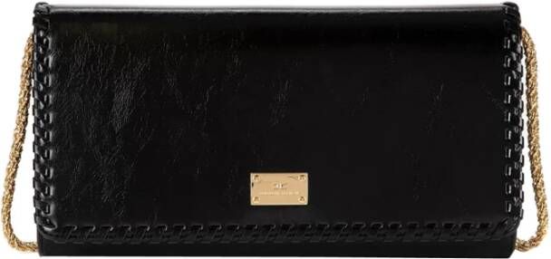 Elisabetta Franchi Klassieke Grijze Schoudertas Zwart Dames