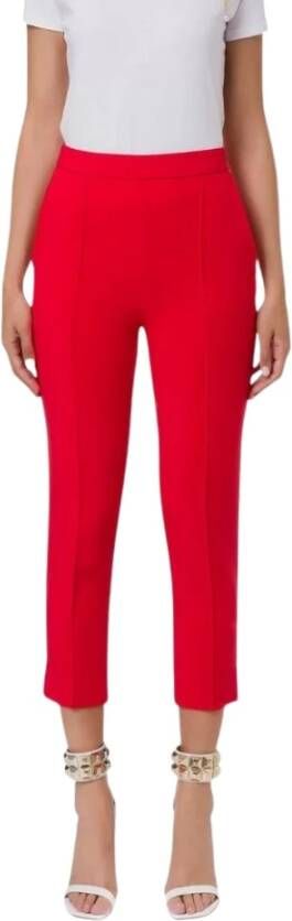 Elisabetta Franchi Cropped Trousers Rood Dames