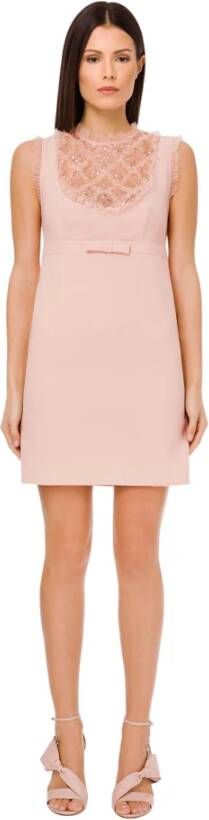 Elisabetta Franchi "Dagjurk met Ricamo-details" Roze Dames