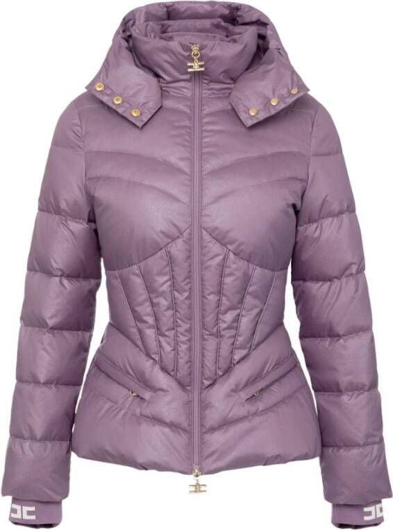 Elisabetta Franchi Down Jackets Paars Dames