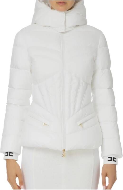 Elisabetta Franchi Down Jackets Wit Dames
