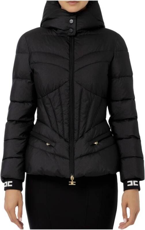 Elisabetta Franchi Down Jackets Zwart Dames