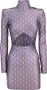 Elisabetta Franchi Dames Mini Logo Jurk Purple Dames - Thumbnail 3