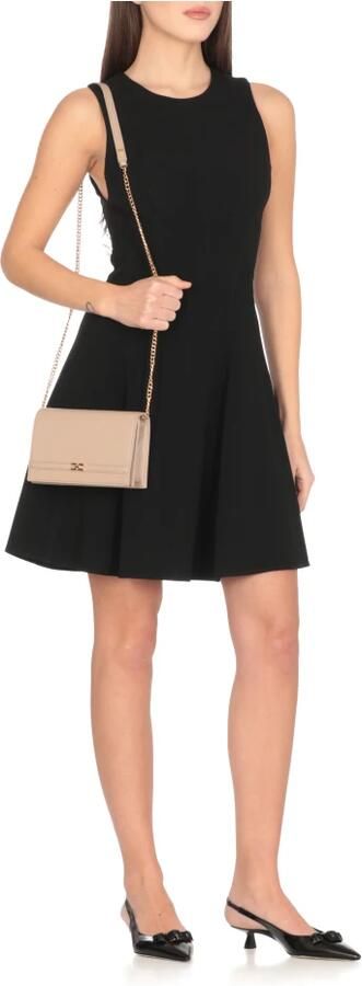 Elisabetta Franchi Hobo bags Beige Pochette With Logo in beige - Foto 4
