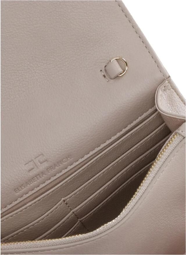 Elisabetta Franchi Hobo bags Beige Pochette With Logo in beige - Foto 3