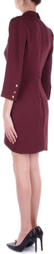 Elisabetta Franchi Bordeaux Jurk met Ritssluiting Red Dames - Foto 2