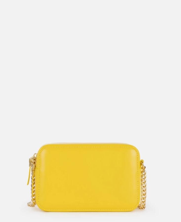 Elisabetta Franchi Gele Schoudertas met Kettingriem Yellow Dames - Foto 3