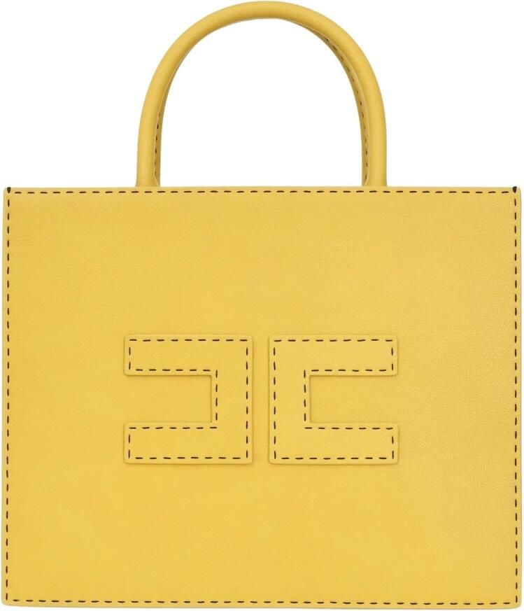 Elisabetta Franchi Contrasterende Stiksel Logo Binnen Voering Jurk Green Dames