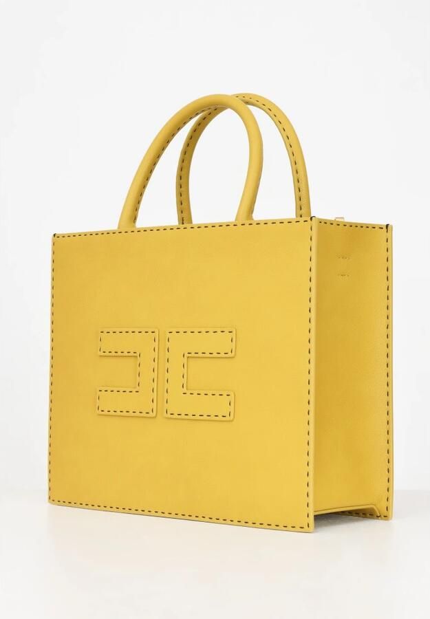 Elisabetta Franchi Contrasterende Stiksel Logo Binnen Voering Jurk Green Dames - Foto 3