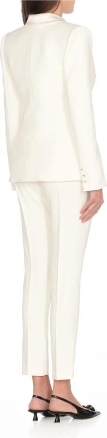 Elisabetta Franchi Ivoor Blazer met Klassieke Revers Beige Dames - Foto 5