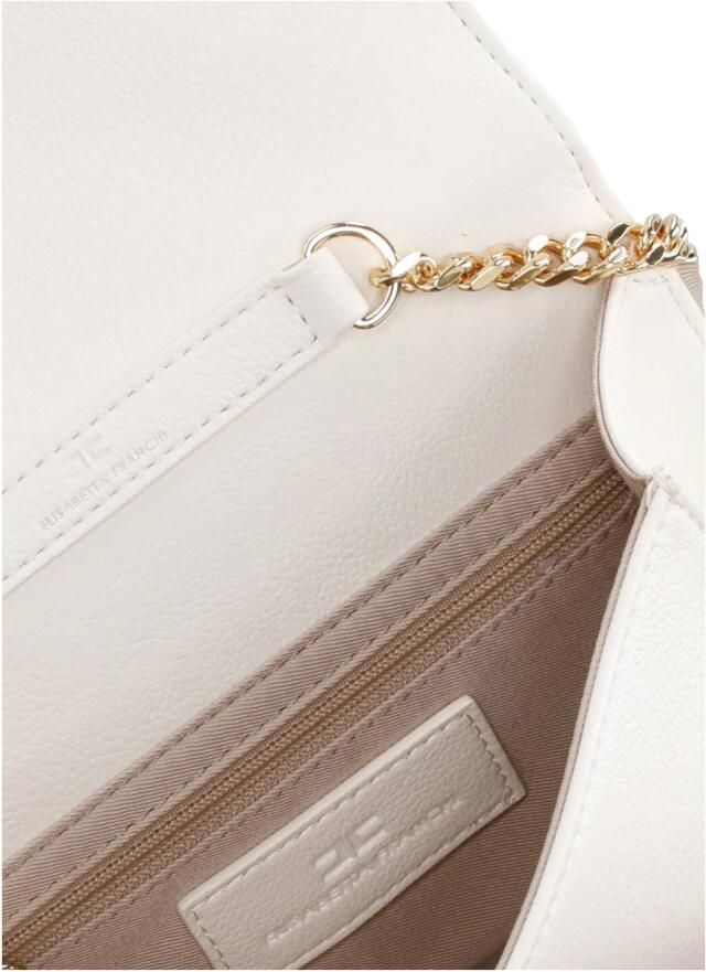 Elisabetta Franchi Ivoor Ketting Schouder Pochette Tas Beige Dames - Foto 3