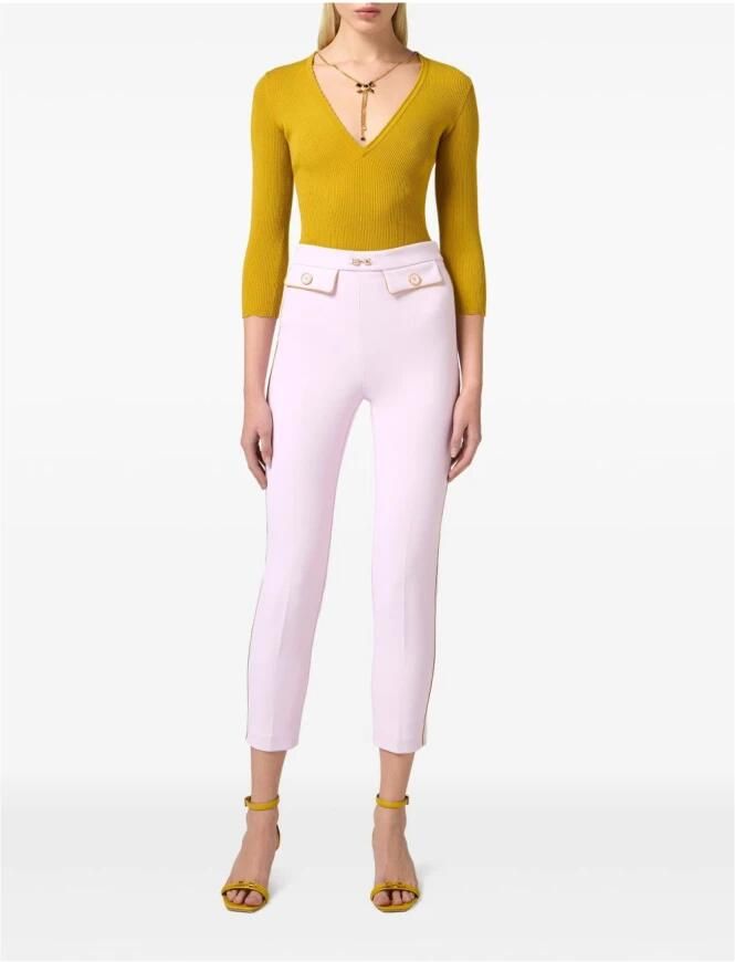 Elisabetta Franchi Roze Elegante Broek Pink Dames - Foto 4